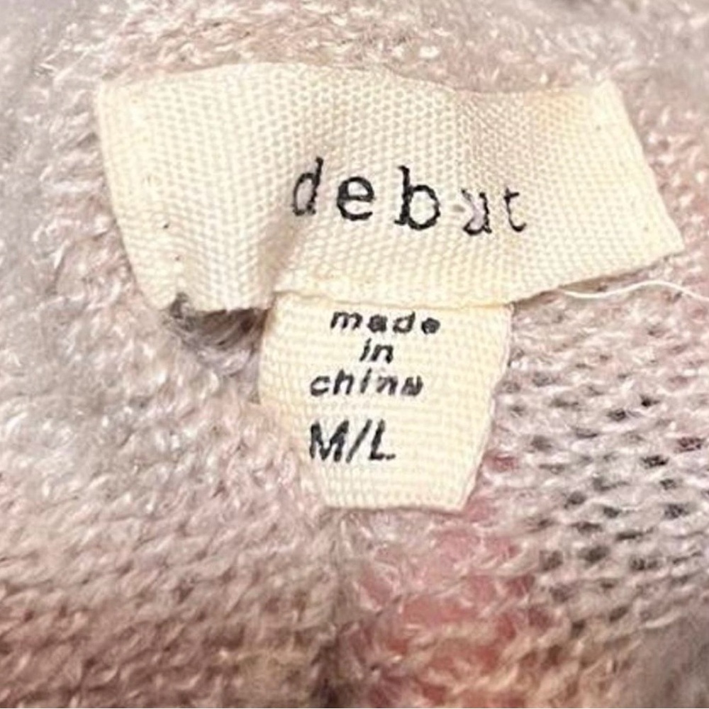 Debut Cozy Cream Cowl Neck Sweater with ties size M/L - Picture 3 of 7